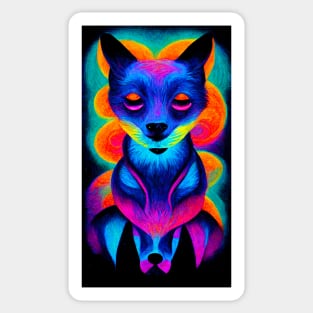 Psychedelic Fox Sticker